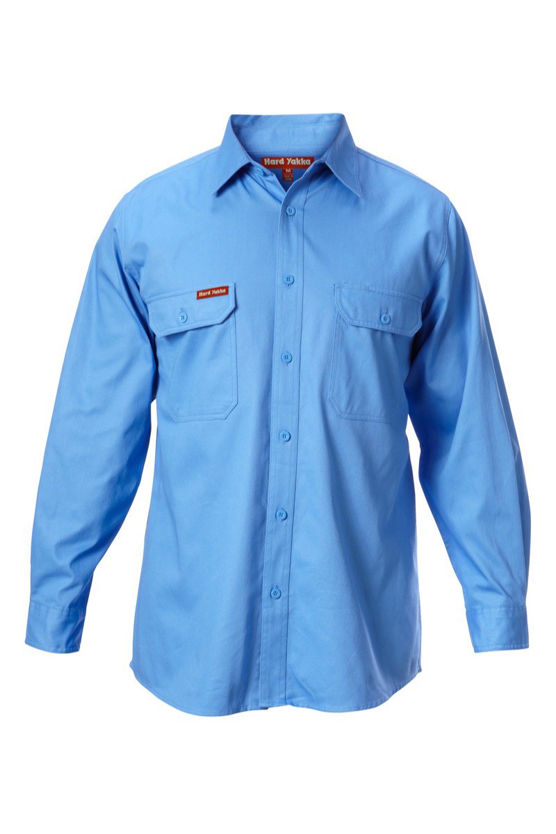 Hard Yakka Cotton Drill Shirt Long Sleeve Seears Workwear