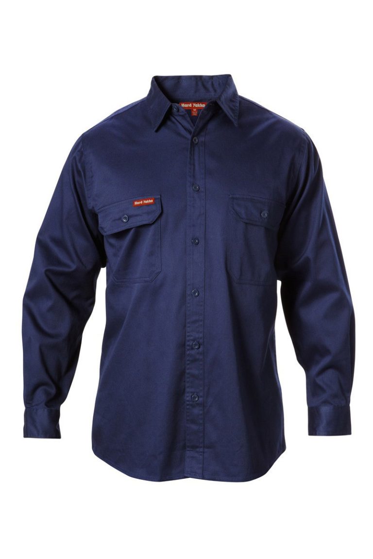 Hard Yakka Cotton Drill Shirt Long Sleeve Seears Workwear
