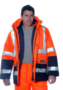 Huski Venture Jacket Orange-Navy