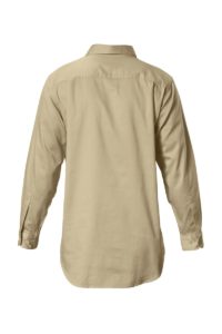 Hard Yakka Cotton Drill Closed Front Work Shirt Long Sleeve - Khaki