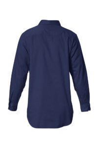 Hard Yakka Cotton Drill Closed Front Work Shirt Long Sleeve - Navy